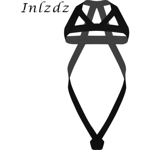 Mens Lingerie Underwear Body Chest Harness Straps Belt One-piece Elastic Jockstrap Nightclub Stage Performance Sexy Costume