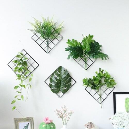 Nordic Style Home Wall Decoration Iron Grid Decor Photo Frame Wall Art Display Mesh Storage Organizer Postcards DIY Rack Holder