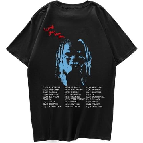 2021 New Fashion Hip Hop T Shirt Men Women Travis Scotts ASTROWORLD Harajuku T-Shirts WISH YOU WERE HERE Letter Print Tees Tops