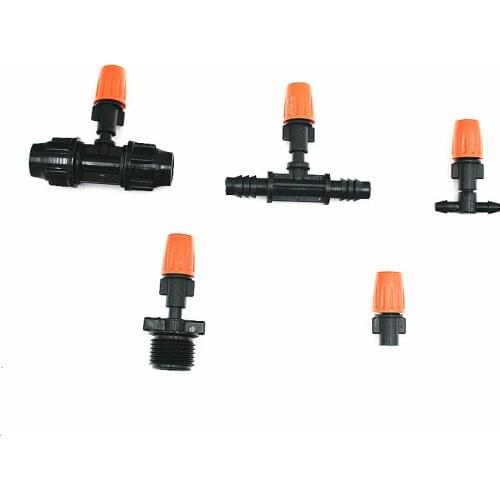 Orange Garden Sprinklers Watering Control Sprayer Micro Drip Irrigation Atomization Nozzle Mist Sprinkler With Hose Connector