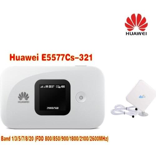 Huawei original E5577cs-321 4G mobile wifi router,pocket wifi with 4g antenna 35dbi TS9 type