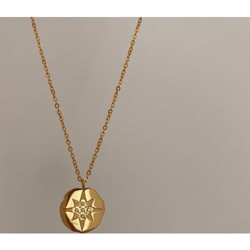 Timeless Wonder Titanium Zircon Sunburst Chains Necklace Women Stainless Steel Jewelry Designer Top Punk Ins Trendy Party 1121