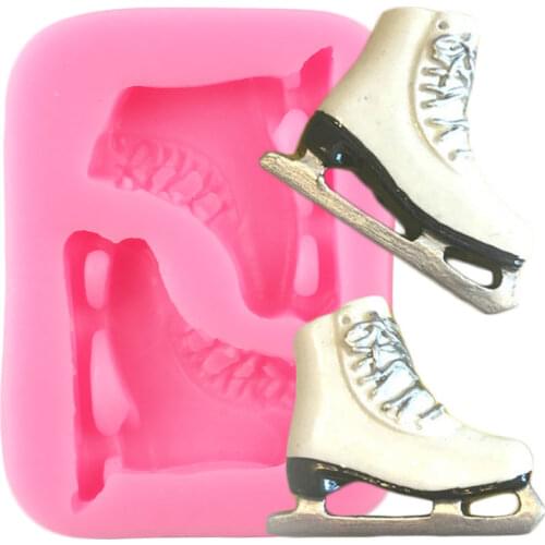 Wide Ice Skates Silicone Molds DIY Shoes Jewelry Resin Mold Fondant Cake Decorating Tools Candy Clay Chocolate Gumpaste Moulds