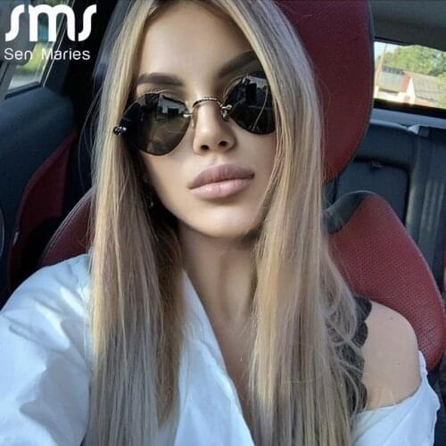 Steampunk Rimless Sunglasses Women Men Vintage Sun Glasses Men Luxury Brand Small Frames Retro Eyeglasses Punk Eyewear UV400