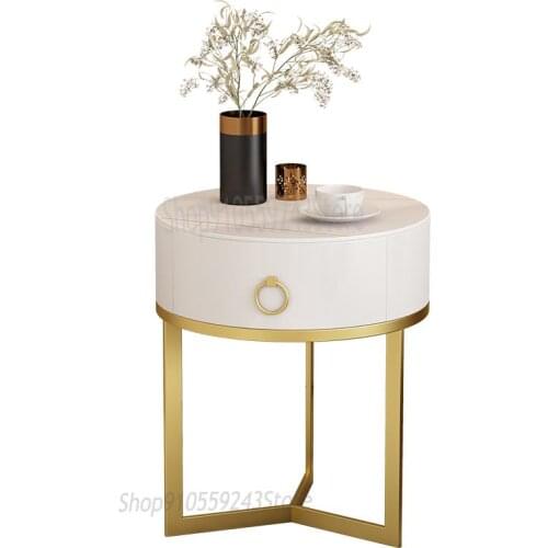 Light Luxury Round Coffee Table Living Room Home Sofa Corners And Tables Simple Small Apartment Bedroom Bedside Lockers