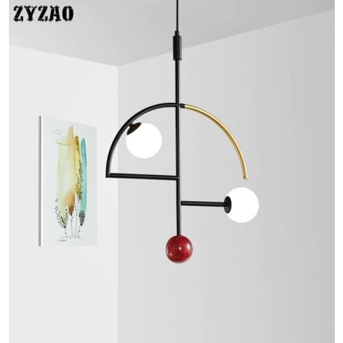 Post-modern Creative Restaurant Pendant Lights Simple Iron Designer Pendant Lamps Bedroom Living Room Home Decor Light Fixtures