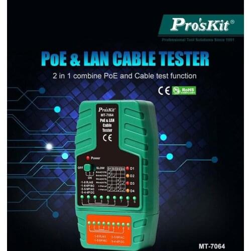 Proskit POE and network test MT-7064-C video surveillance network cable finder cable tester set