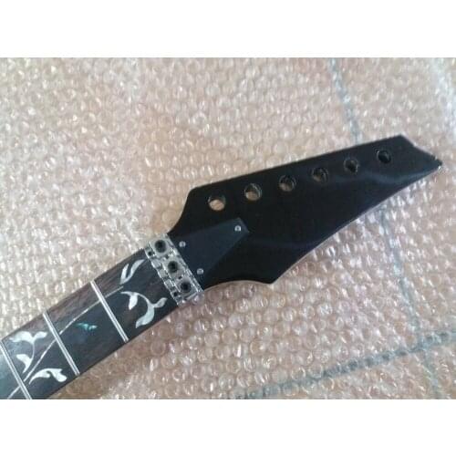 Electric Guitar Neck 24 Fret Maple Parts Replacement rosewood fingerboard inlay