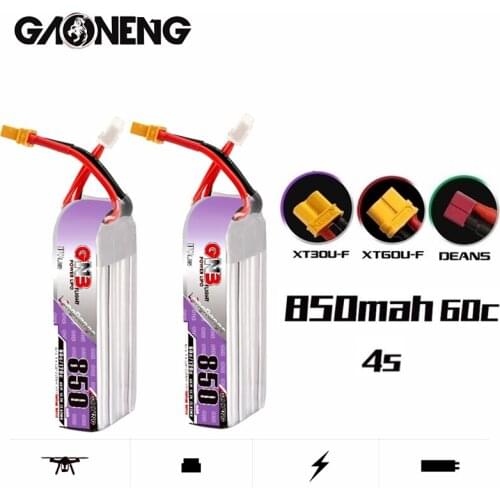 1/2/3PCS GNB 4S 15.2V 850mAh Max 120C HV 60C Lipo Battery T/XT30U-F Plug For Beta85X Whoop Quadcopter FPV RC Racing Drone