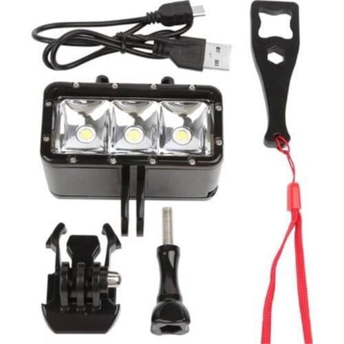 10pcs Sport Camera Underwater 30m Video LED Diving Light High Power Dimmable Light Kit for GoPro Hero 6/5/5S/4/4S/3+ Yi SJCAM