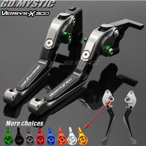 20 Colors CNC Adjustable Folding Extendable Motorcycle Brake Clutch Levers For KAWASAKI VERSYS-X 300 VERSYS X300 2017-2018