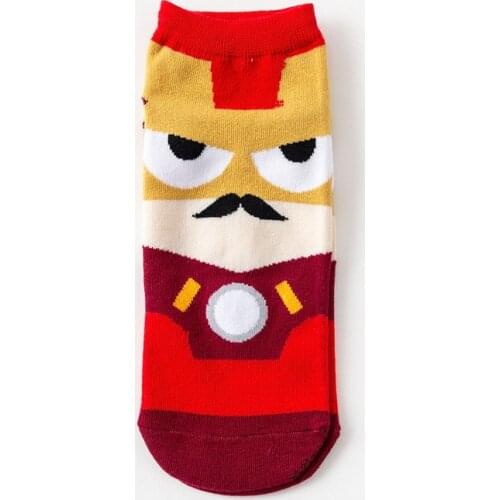 2020 Marvel Kids Socks Super Hero Cartoon Teenagers Socks Boys Girls Straight Socks Kids Captain America Men Boat Socks