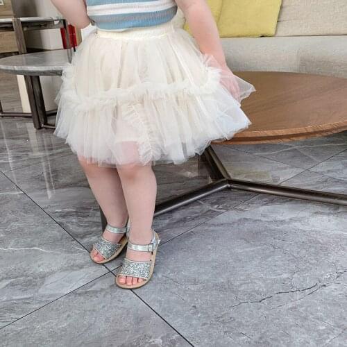 2020 Summer Toddler Girls Skirts Fashion Korean Folds Net Cake Skirt for Girl 2 3 4 5 6 Y Baby Kids Skirts Children Tutu Skirt