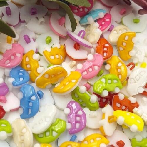 50pcs Plastic Button car backhole DIY buttons sewing/appliques/craft mix PT87