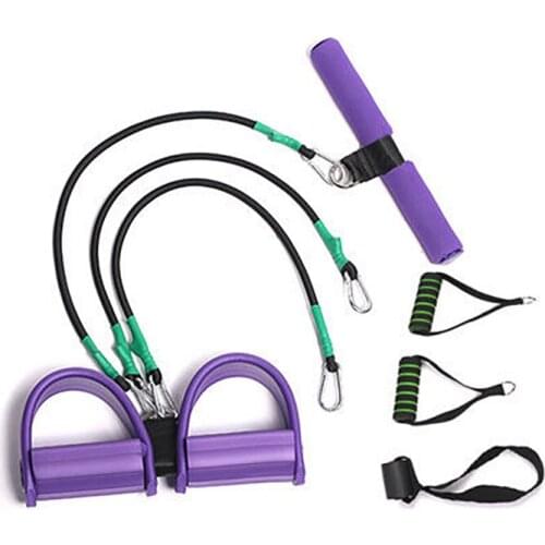 8Pcs Elastic Pull Rope Set Multifunctional Yoga Exercise Fitness Band Pilates Workout Door Anchor Ankle Straps Resistance Bands