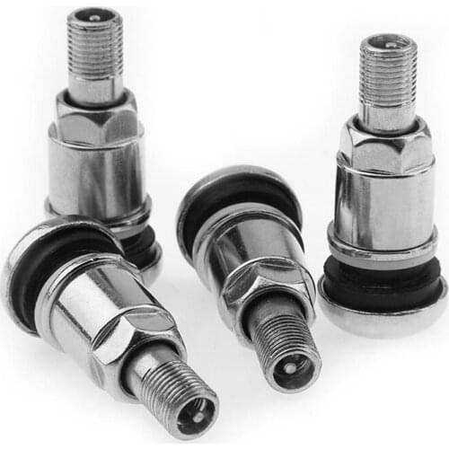 Hot Sale 4Pcs Bolt-in Stainless Car Motorcycle Wheel Tyre Tire Valve Stems With Dust Caps