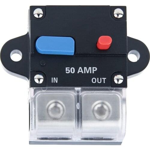 Circuit Breaker Waterproof Trolling Motor Auto Car Marine Boat Bike Stereo Audio Inline Fuse Holders Inverter