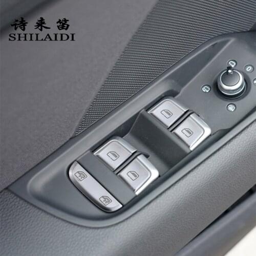 Car Styling For Audi A3 8V S3 Interior Door Window Glass Switch Buttons Frame Cover Stickers Trim panel Sequins Auto Accessories