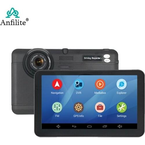 Anfilite 7" Capacitive screen car dvr Android GPS Navigator WIFI Full HD 1080P Video truck Recorder Registrar dashcam camera