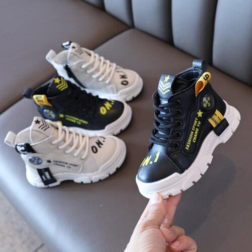 Girls and Boy Martin Boots Winter New Flat Boots British Style Fashion Single Boots Short Boots Warm Hot Back To School Shoes