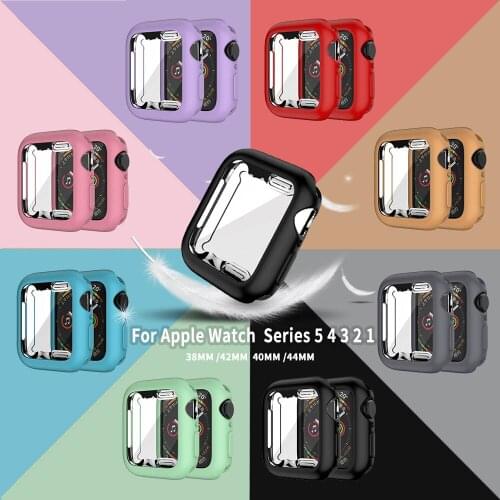 Screen Protector for Apple Watch Case Series 5 4 3 2 1 Cover for iWatch 44mm 40mm 38mm 42mm Slim TPU Soft Matte Case Accessories
