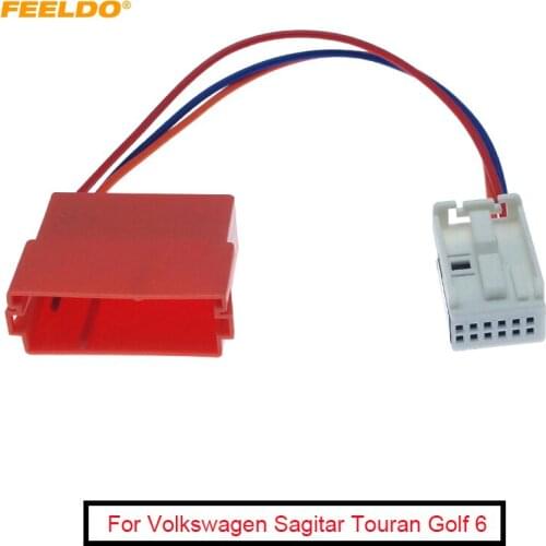 FEELDO 1PC Car AUX In Audio Input Cable Adapter For Volkswagen Sagitar Touran Golf 6 RCD310 RCD510 Radio Stereo Aux Wire Plug