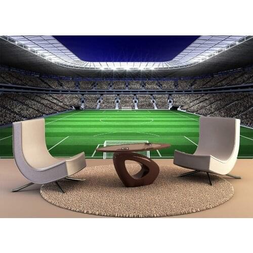 Custom Wallpaper Murals Wall Painting Large football stadium with lights Self Adhesive Vinyl Wall Sticker Poster