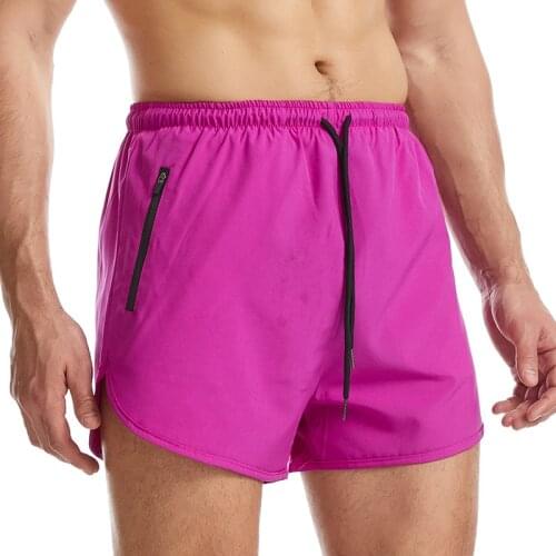 GYMOHYEAH 2021 Zomer Herenmode Jogger Breathable Quick-drying Shorts Casual Effen Kleur Run Workout Atletische Mannelijke Shorts