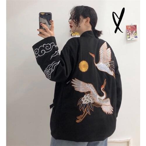 Harajuku Kimonos Summer Yukata 2019 Cosplay Women Tops Cardigan Japan Style Shirts Thin Sunscreen Crane Print Tops FF2292