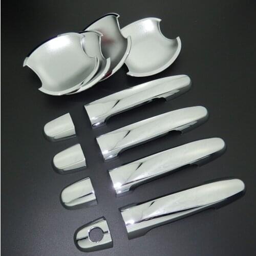 For Toyota Matrix 2002-2014 Chrome Door Handle Cover Trim & Door Bowl Cover Car Styling 2005 2007 2008 2009 2010 2011 2012 2013
