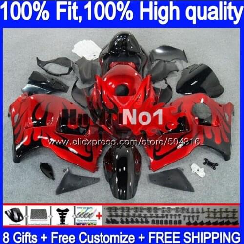 Injection For SUZUKI Hayabusa GSXR 1300 2008 2009 10 11 12 29MC.210 GSXR-1300 GSXR1300 08 09 2010 2011 2012 Red flames Fairing