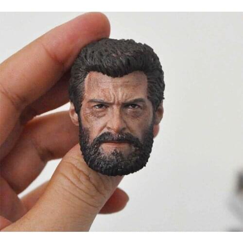 Delicate Painting 1/6 The Elderly Hugh Jackman Head Sculpt Fit 12" Figure B Styles