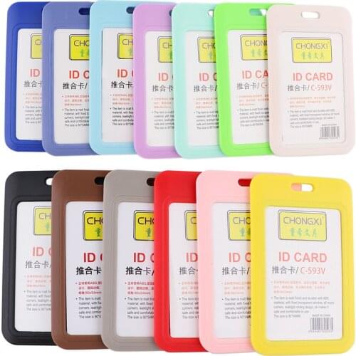 JF1027 Candy Colors Cute Card Holder ID Bus Card Cover Bank Credit Cards Case Business Card Holder Desk School Office Supplies