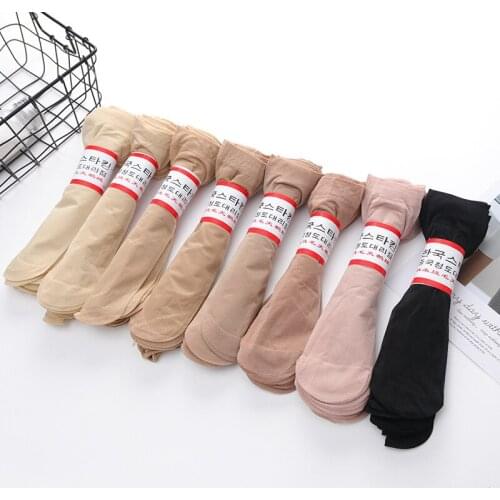 Summer Women Socks Hot Sale Comfortable Silk Socks Women Low Price Cool Solid Color Velvet Sock Breathable Sexy Skin Sock