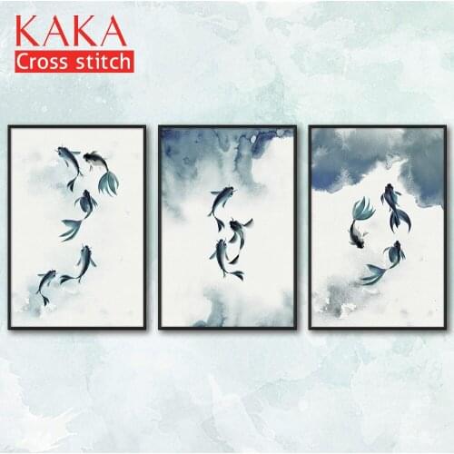 Cross stitch kits,Embroidery needlework sets with printed pattern,11CT-canvas for Home Decor Painting,Animals Full NCKA088