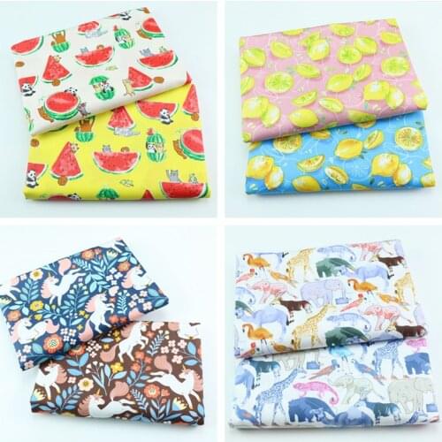 NEW Cartoon Cotton Fabric Printed Clothes For Baby Dress Sewing Quilting Fat Quarters Child DIY Patchwork Tilda Tecido Tissus
