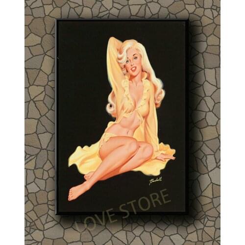 P492 Vintage Beautiful Pin-up Girl Classic Picture 90 Silk Fabric Poster Art Decor Indoor Painting Gift