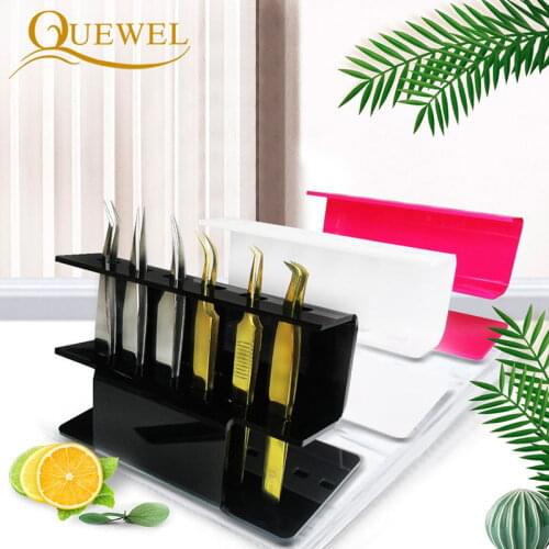Tweezer Stand Eyelash Extension Acrylic Tweezers Shelf 6pcs Eyebrow Tweezers Storage Holder Tweezer Eye Lash Beauty Make Up Tool
