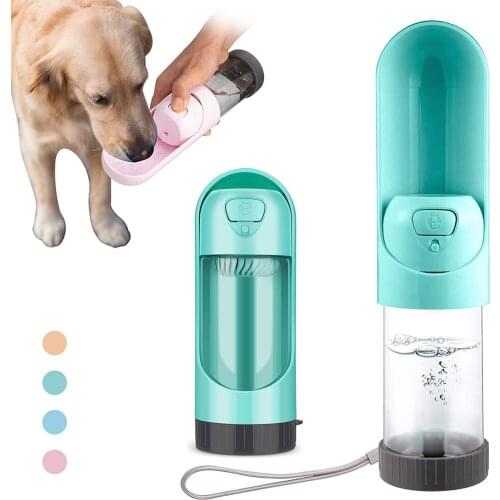 Portable Pet Dog Water Bottle for Puppy Medium Large Dogs Drinking Feeder Water Bowl Travel Dispenser Cat Dogs Outdoor Bottles