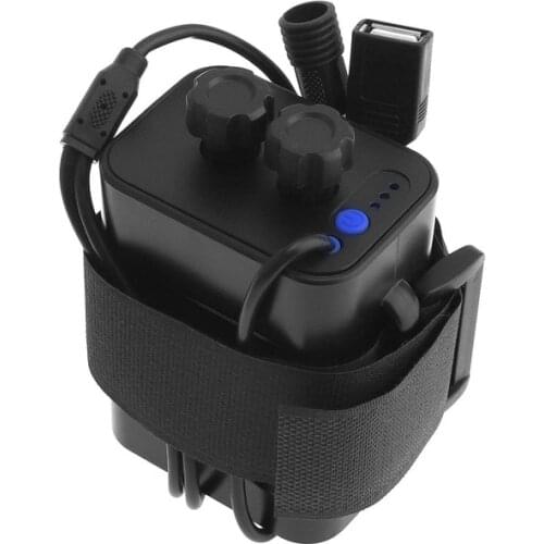 Portable Waterproof Battery Case Box with USB Interface Support 6 x 18650 Battery for Bicycle LED Light (Batteries not included)