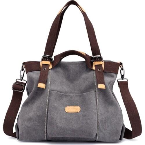 Casual Female Tote Bag Large Capacity Women Canvas Bag Brand Designer Ladies Handbag Simple Leisure Women Shoulder Messenger Bag