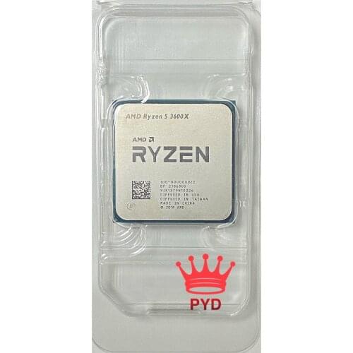 AMD Ryzen 5 3600X R5 3600X 3.8 GHz Six-Core Twelve-Thread CPU Processor 7NM 95W L3=32M 100-000000022 Socket AM4 new no Cooler