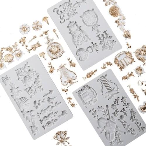 Relief Wedding Cake Decoration silicone mold fondant mold cake decorating tools chocolate gumpaste mold
