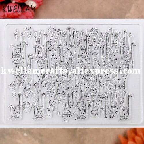 Deer Background Scrapbook photo cards rubber stamp clear stamp transparent stamp KW9112534