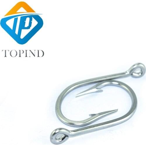 20pc 7731 Stainless Steel Fishing Hooks Super Large Sharp Strong Thick Big Game Fish Tuna Bait Fishing Hook Size 11/0-13/0