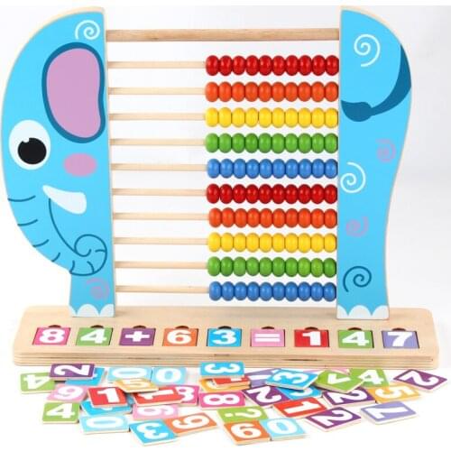Kids Wooden Abacus Toys Small Calculator Handcrafted montessori Educational Math toys Children Calculating Beads Early Learning