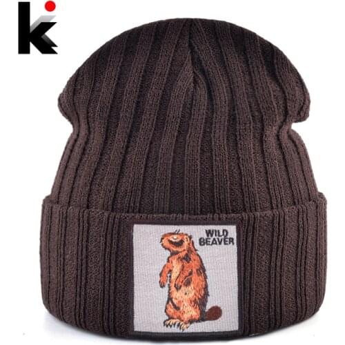 Mens Skullies Beanies Solid Color Knitted Beanie Beaver Hat Women Streetwear Knitting Bonnet Cap Fashion Gorras Boy Girl Hats