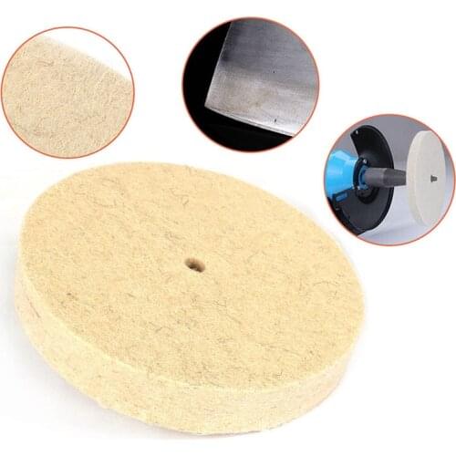 Thickness Drill Grinding Wheel Buffing Wheel Felt Wool Polishing Pad Abrasive Disc For Bench Grinder Rotary Tool 10mm Diameter
