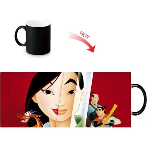 Custom Photo Heat Sensitive Magic Ceramic Mugs 12oz Color Changing Mug Mulan Coffee Milk Cup Personalized Gift