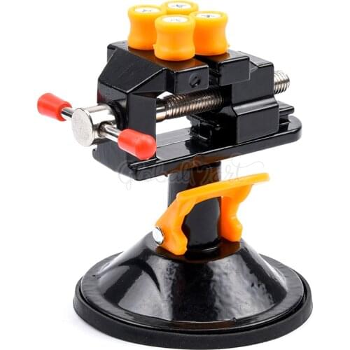 Universal 360 Degree Fixed Frame Sucker Clamp Adjustable Table Vise Rotatable Alloy Bench Screw for DIY Crafts Mold Repair Tool